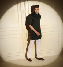 Load image into Gallery viewer, Bottle Green Short Kurta
