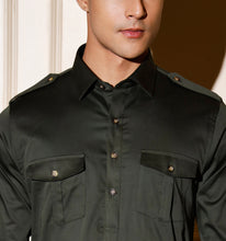 Load image into Gallery viewer, Bottle Green Pathani Kurta
